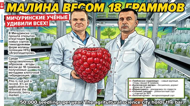 Малина весом 18 граммов. Мичуринские учёные удивили всех!